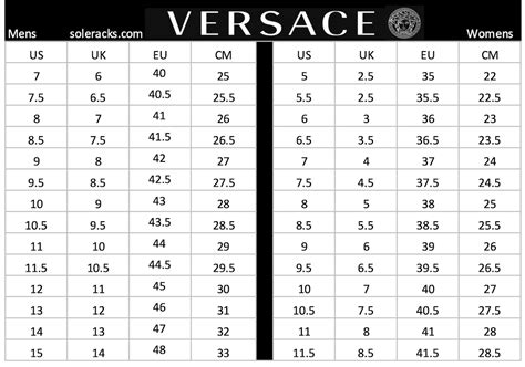 versace shoes.com|Versace shoes size chart.